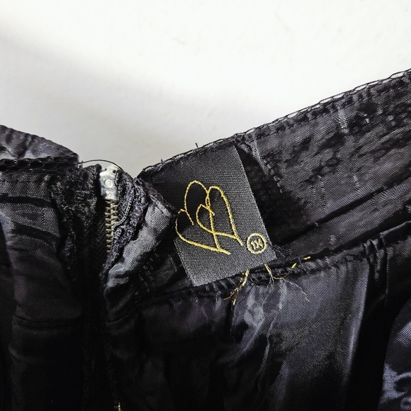 Double Heart Sheer Multicolor Pearl Skirt Size 1X Tulle A Line Swing Flare - Picture 6 of 6